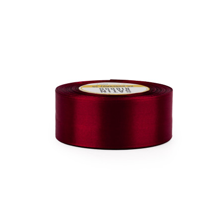 Bordo atlasinė juostelė – blizgi, 38 mm pločio, 32 m rulonas