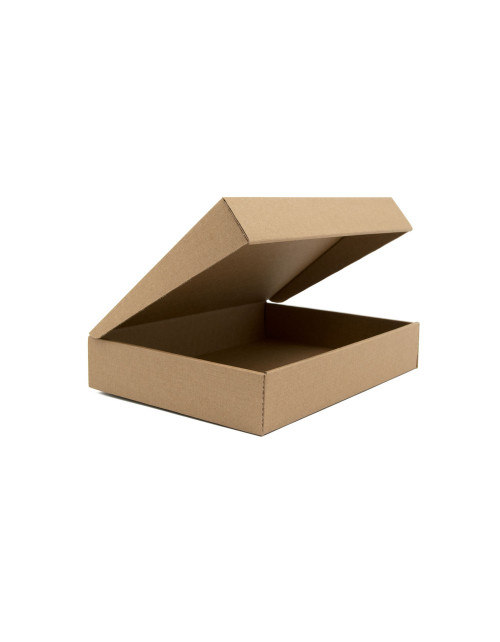 Ruda ekologiška žema dėžutė atverčiamu dangteliu, A5 formato