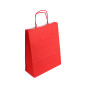 Red paper bag with twist paper handles, 250x110x320 mm