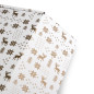 White gift box for bottle with gold winter pattern, 340x195x85 mm