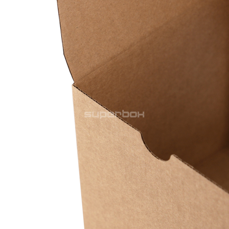 Brown Cube Gift Box with Clear Window for Packing Candle