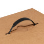 Black plastic handle for a box, 155x25x3.5 mm Black plastic handle for a box, 155x25x3.5 mm