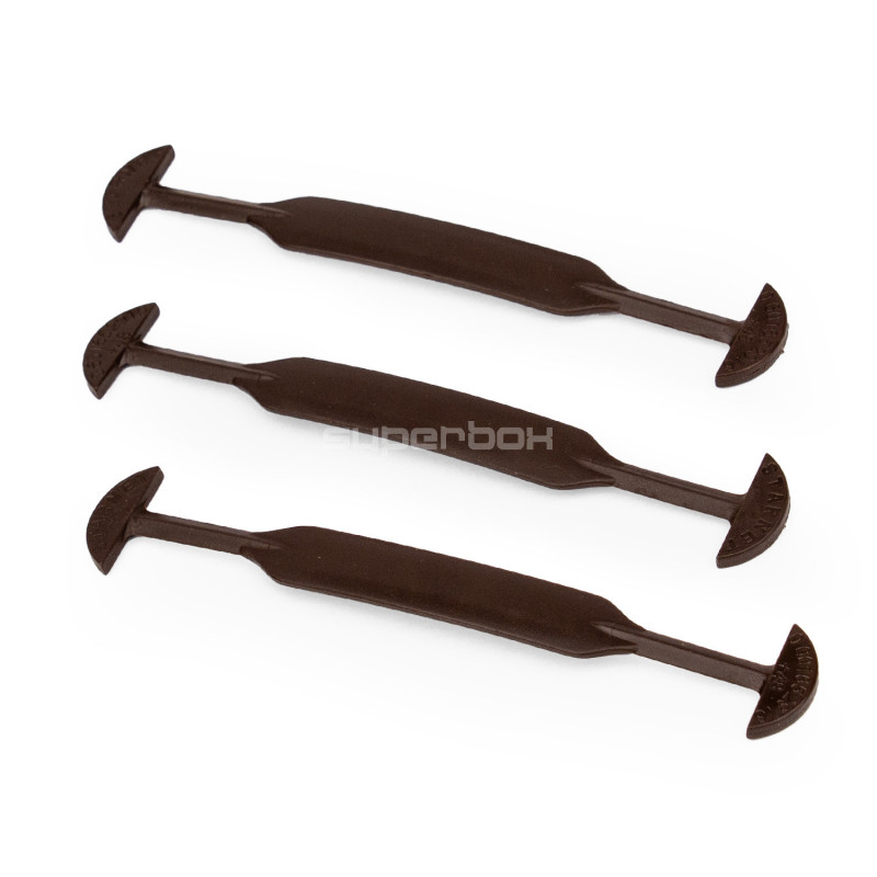 Rudos plastikinės rankenėlės dėžutėms, 155x25x3.5 mm