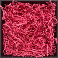 Standžios avietinės spalvos popieriaus drožlės - 4 mm, 1 kg