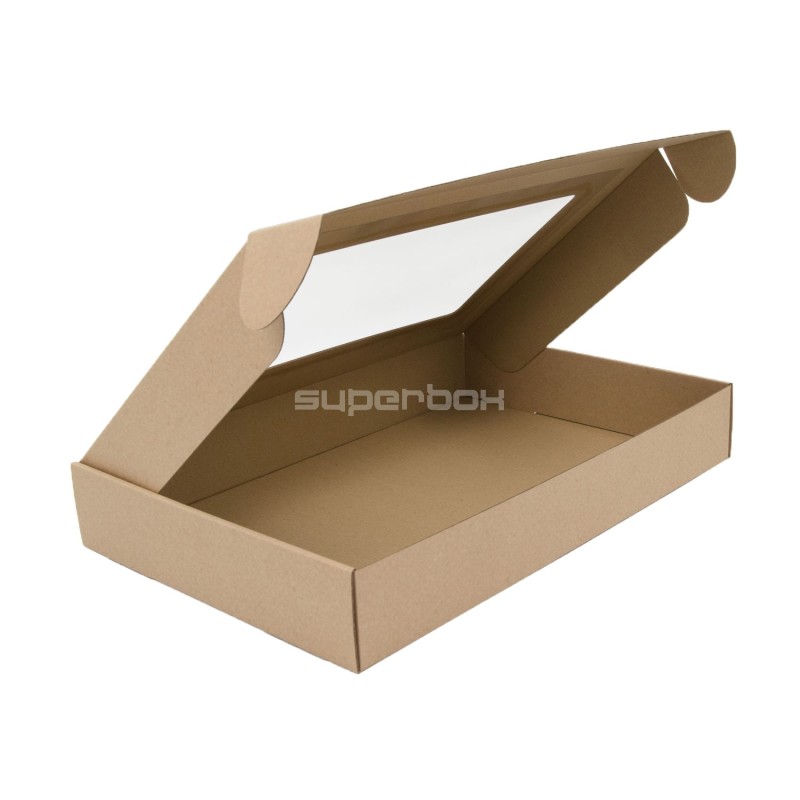 Large Flat Gift Box with Clear Window