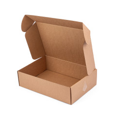 Brown A4-sized box with a Christmas tree pattern, 305×215×85 mm