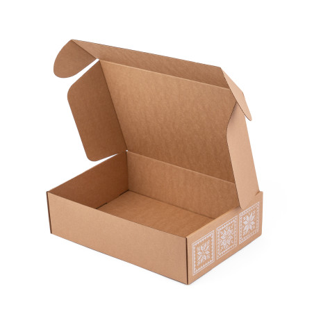 Ruda A4 formato dėžutė su etno motyvais