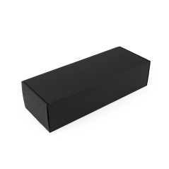 Long black box from corrugated cardboard, 400x150x100 mm