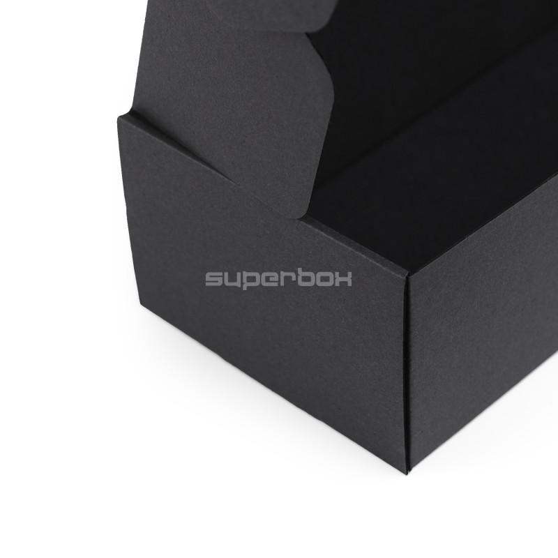 Long Black Box from Corrugated Cardboard Long Black Box from Corrugated Cardboard