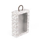 White suitcase style gift box with winter patterns and window, 240x350x90 mm White suitcase style gift box with winter patterns and window, 240x350x90 mm