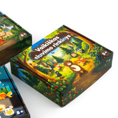 Dėžutės vaikams su spalvinga spauda