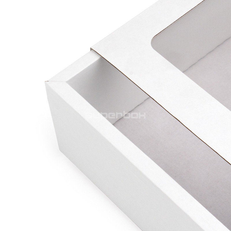 White Gift Box with a Sleeve and Window