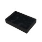 Чёрный бархатный ложемент для коробки, 195x125x15 мм