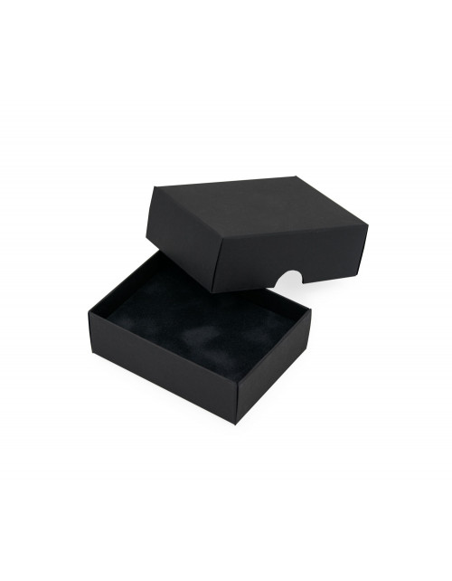 Черный бархатный вкладыш для коробочки размером 95x70x30 мм