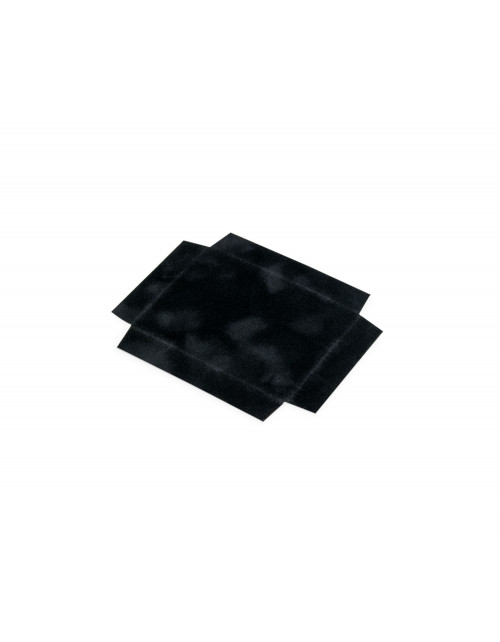 Juodas aksomo įdėklas dėžutei 95x70x30 mm