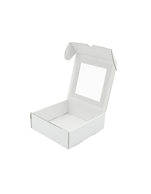 White Square Gift Box Folded
