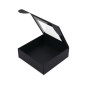 Black Square Gift Box with Clear Window for Tea