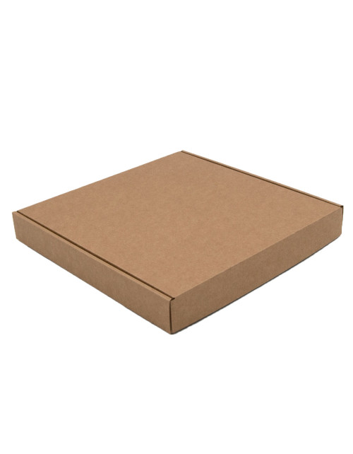 Ruda labai žema kvadratinė dėžutė iš ekologiško kartono