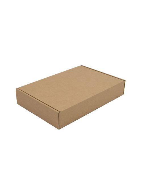 Ruda 5 cm aukščio dovanų arba siuntimo dėžė be langelio