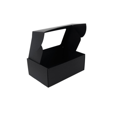 Black A5 Size Gift Box with Clear Window