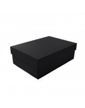 Matinė juoda universali dviejų dalių dėžutė 10 cm aukščio