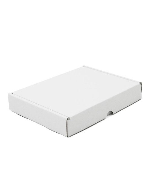 Plokščia balta dėžutė elektronikai