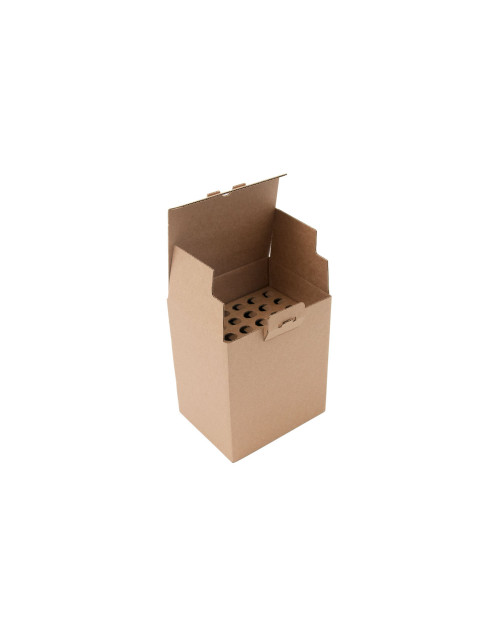Ekologiška ruda mėgintuvėlių dėžutė su įdėklu