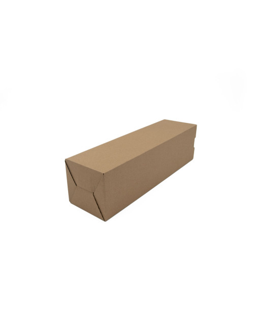 Длинная подарочная выдвижная коробка коричневого цвета