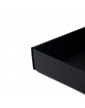 Nedidelė matinė juoda 3 cm aukščio dovanų dėžutė