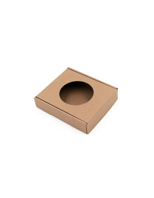 Квадратная подарочная коробка коричневого цвета