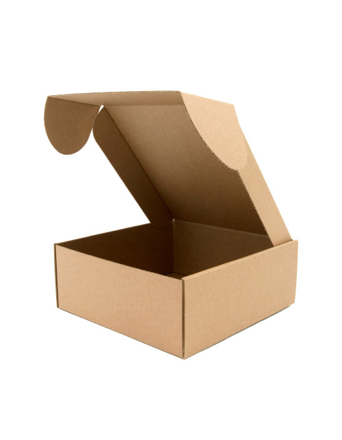 Ruda kvadratinė siuntimo ir pakavimo dėžė
