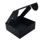 Black Large Square Gift Box with Clear Window BLACK DEER