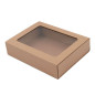 Brown Sleeve Gift Box with Clear Window