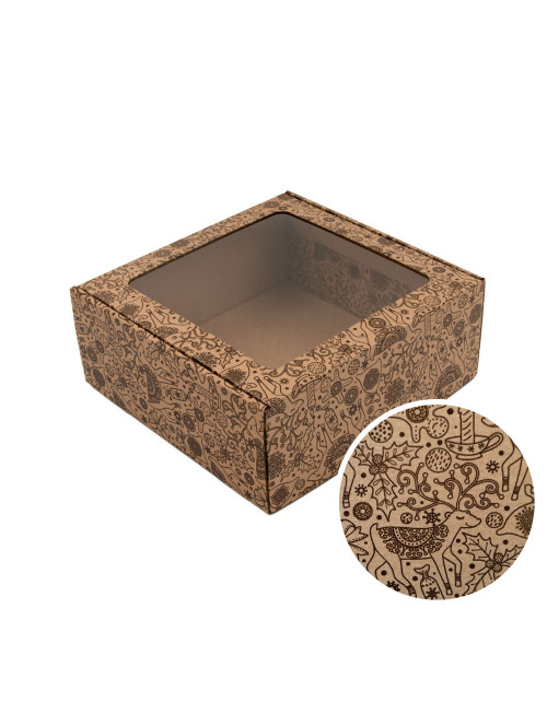 Brown Large Square Gift Box