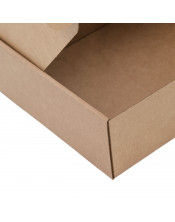 Standartinio dydžio ruda dėžutė su PVC langeliu