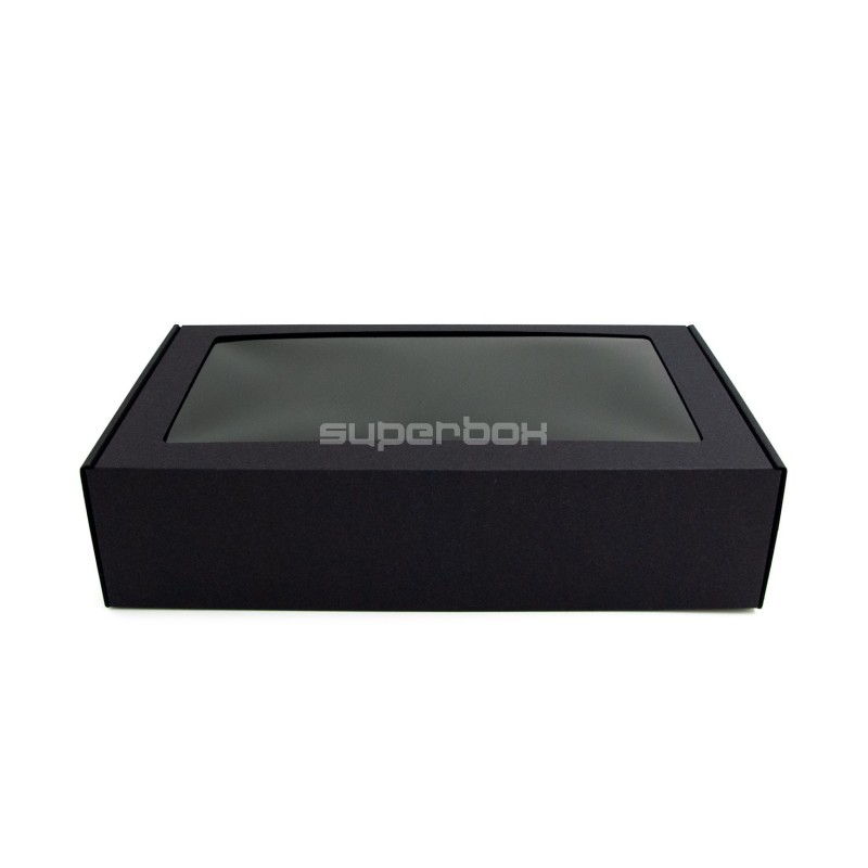 Extended Black Gift Box with Clear Window