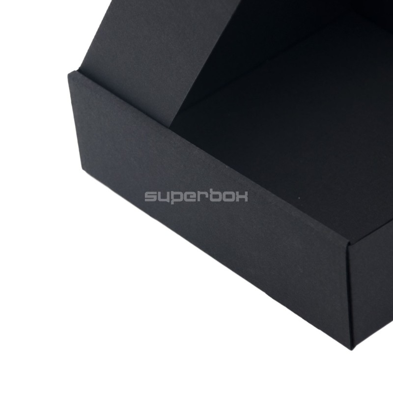 Black Small Gift Box with PVC Window, 6 cm Height