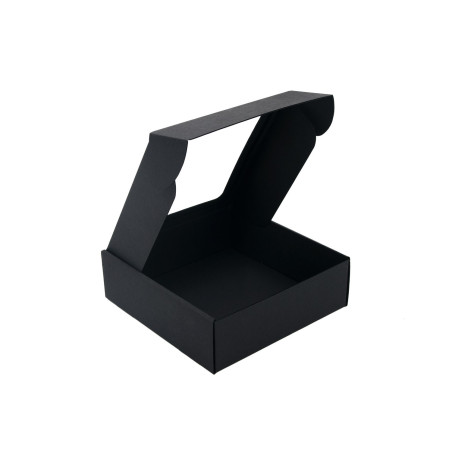 Black Small Gift Box with PVC Window, 6 cm Height