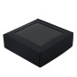 Black Small Gift Box with PVC Window, 6 cm Height