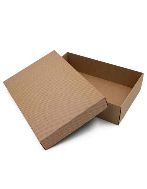 Ruda su linijomis dviejų dalių dėžutė 8,5 cm aukščio