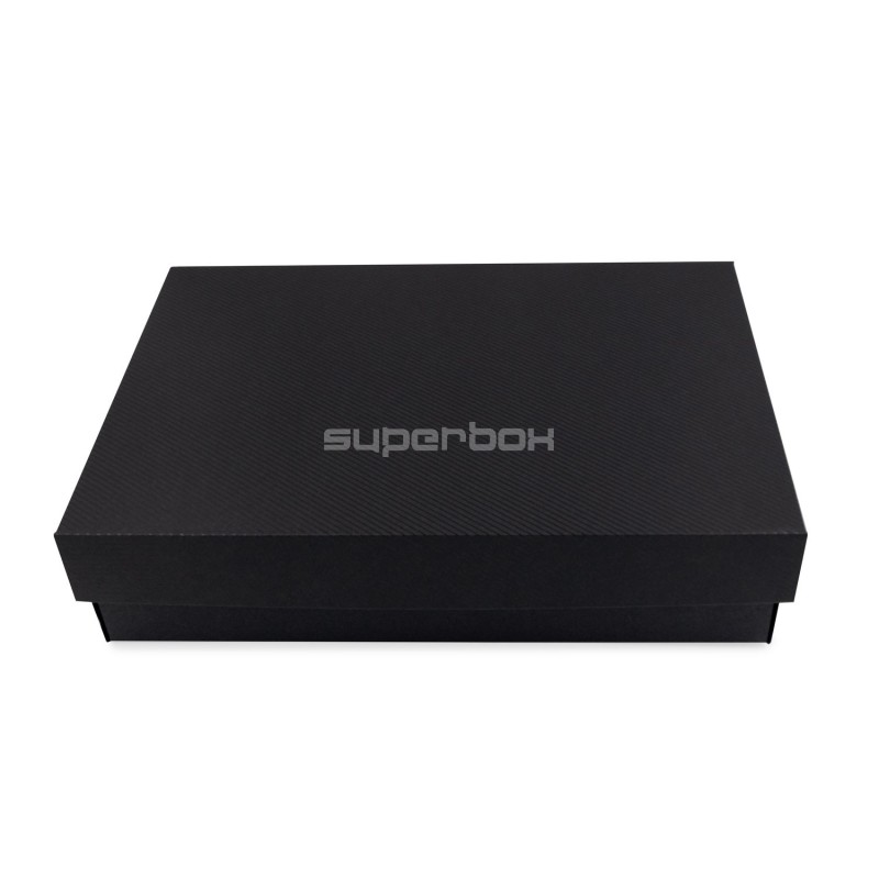 Black PREMIUM Base-Lid Gift Box with Stripes