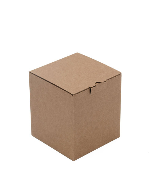 Ruda kubo formos dėžutė su fiksuojamu dangteliu