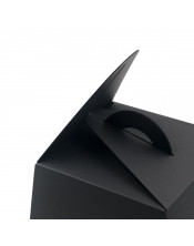 Black Gift Box with Handle for PANETTONE Dessert
