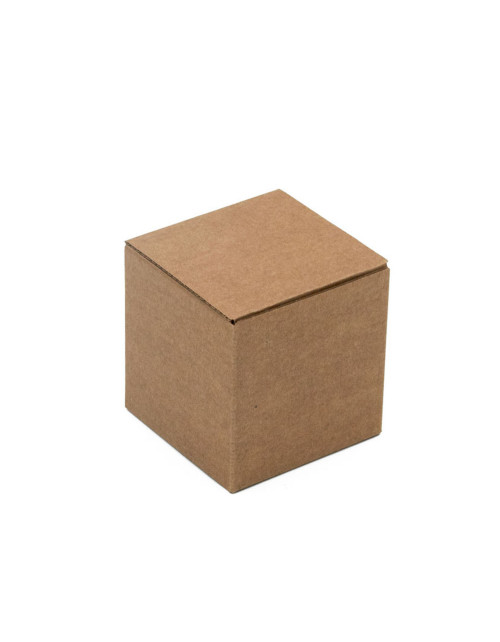 Ruda dėžutė - kubiukas suvenyrams pakuoti