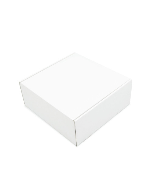 Kvadratinė balta L dydžio dovanų dėžė be langelio