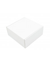 Kvadratinė balta L dydžio dovanų dėžė be langelio