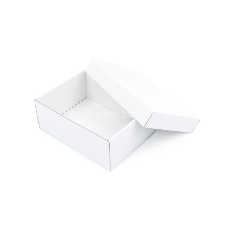 White Rectangular Gift Box Board with a Lid