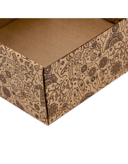Ruda padažų indelių dėžutė su langeliu RUDI ELNIUKAI