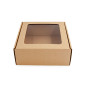 Brown Box with a PVC Window for Packing Sauce Jars