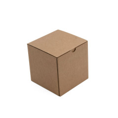 Brown One Piece Cube Box